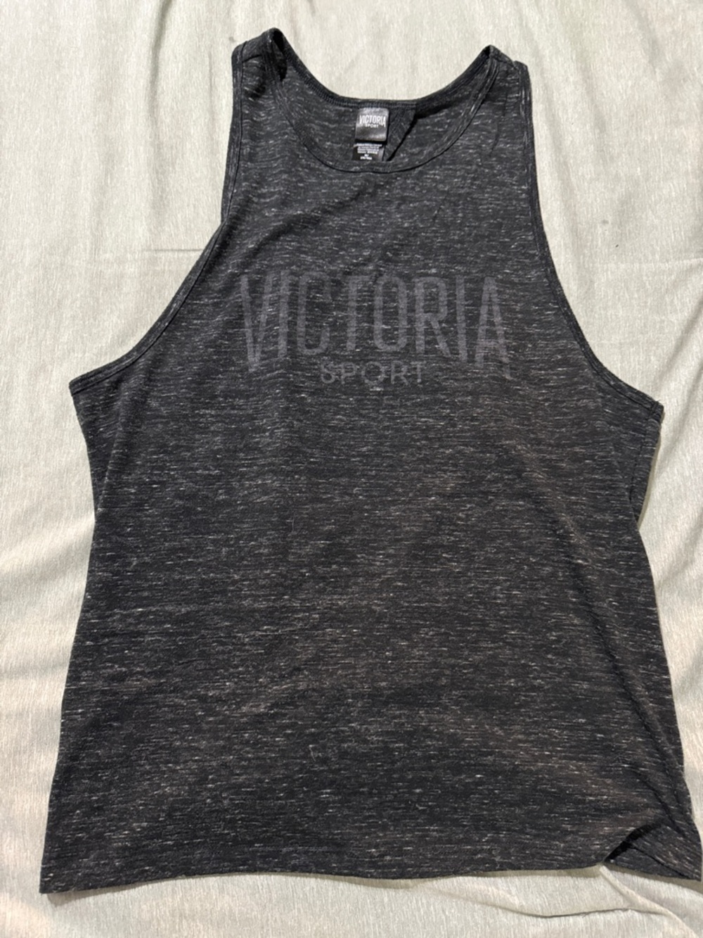 Victoria's Secret Black Heathered Sport Tank Top